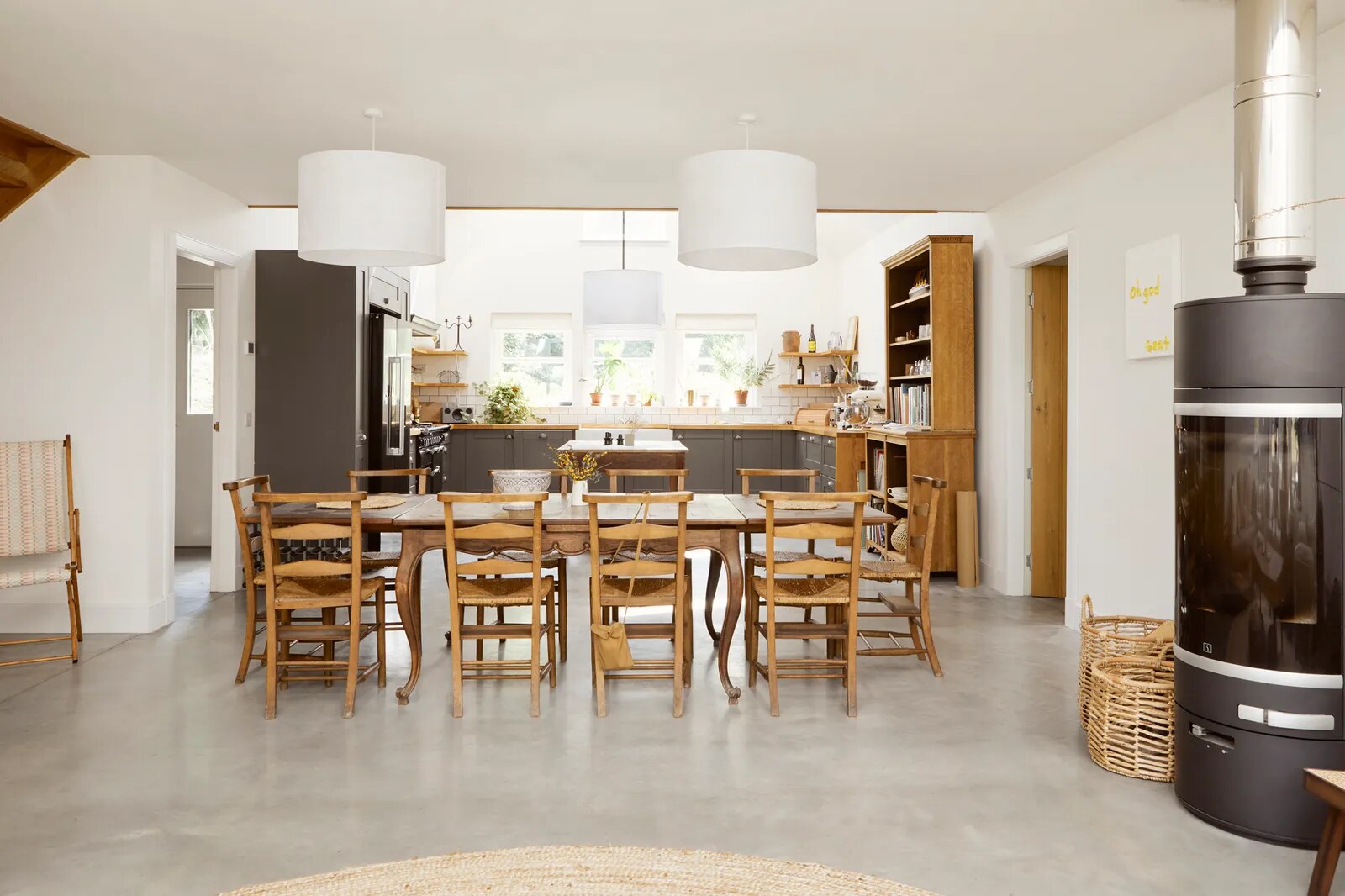 Boath House — the open-plan kitchen and dining room at the Lodge