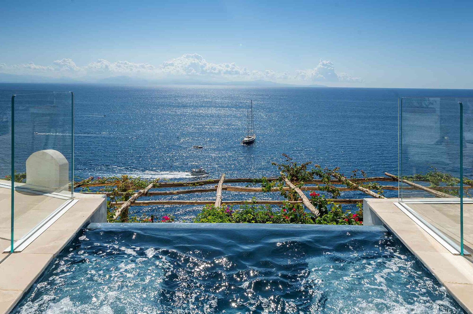 Borgo Santandrea &mdash; a seawater pool on the terrace above the gulf