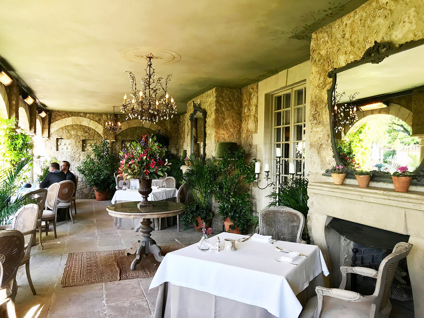 Borgo Santo Pietro &mdash; the loggia laid for a long Tuscan lunch