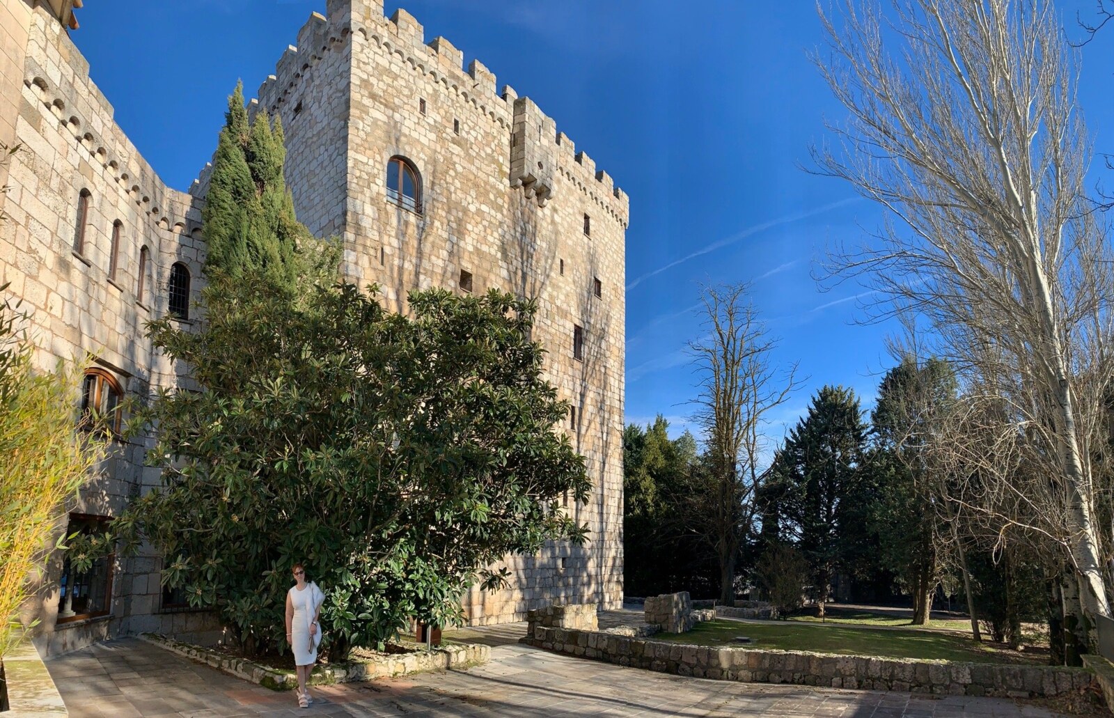 Hotel Landa &mdash; the medieval tower in its tree-lined grounds