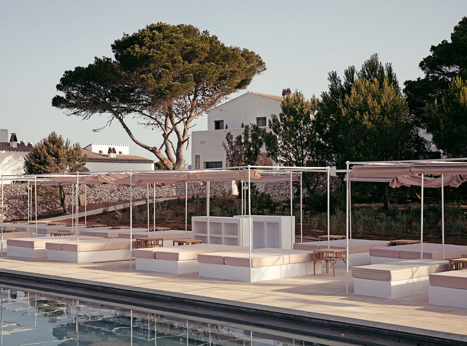 Menorca Experimental &mdash; the pool among the olive trees