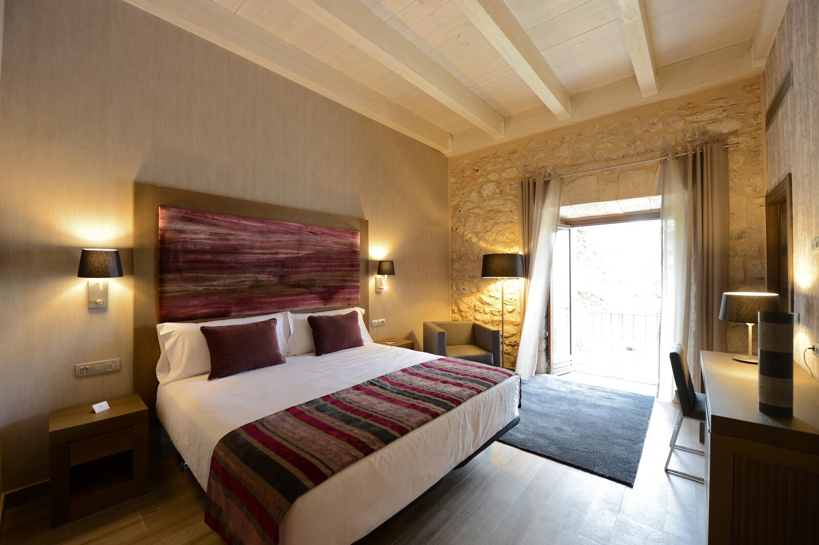 Castilla Termal Monasterio de Valbuena &mdash; a room opening to its vineyard balcony