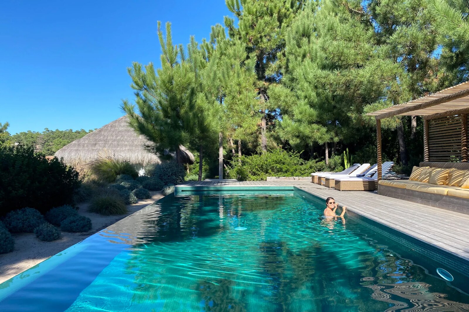 Sublime Comporta &mdash; the freshwater pool, clear and quiet among the trees