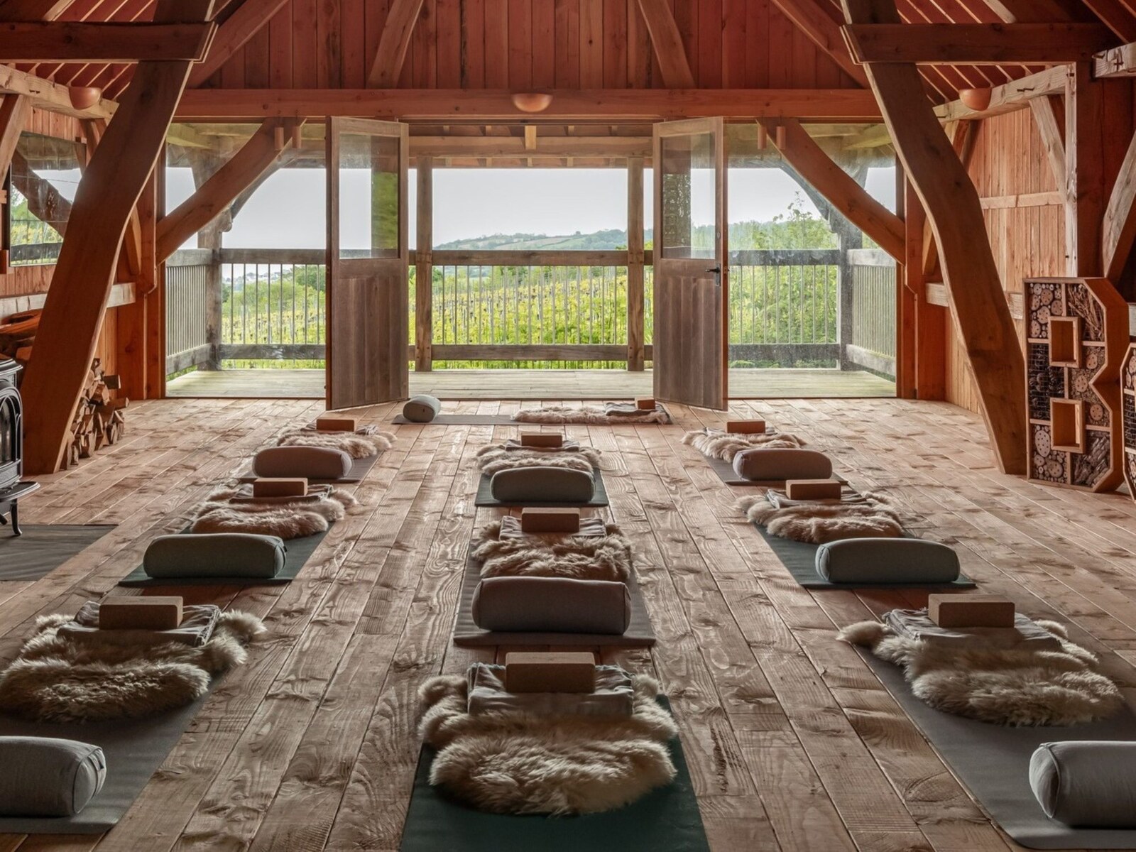 Louma — the timber-framed yoga and wellness barn with valley views