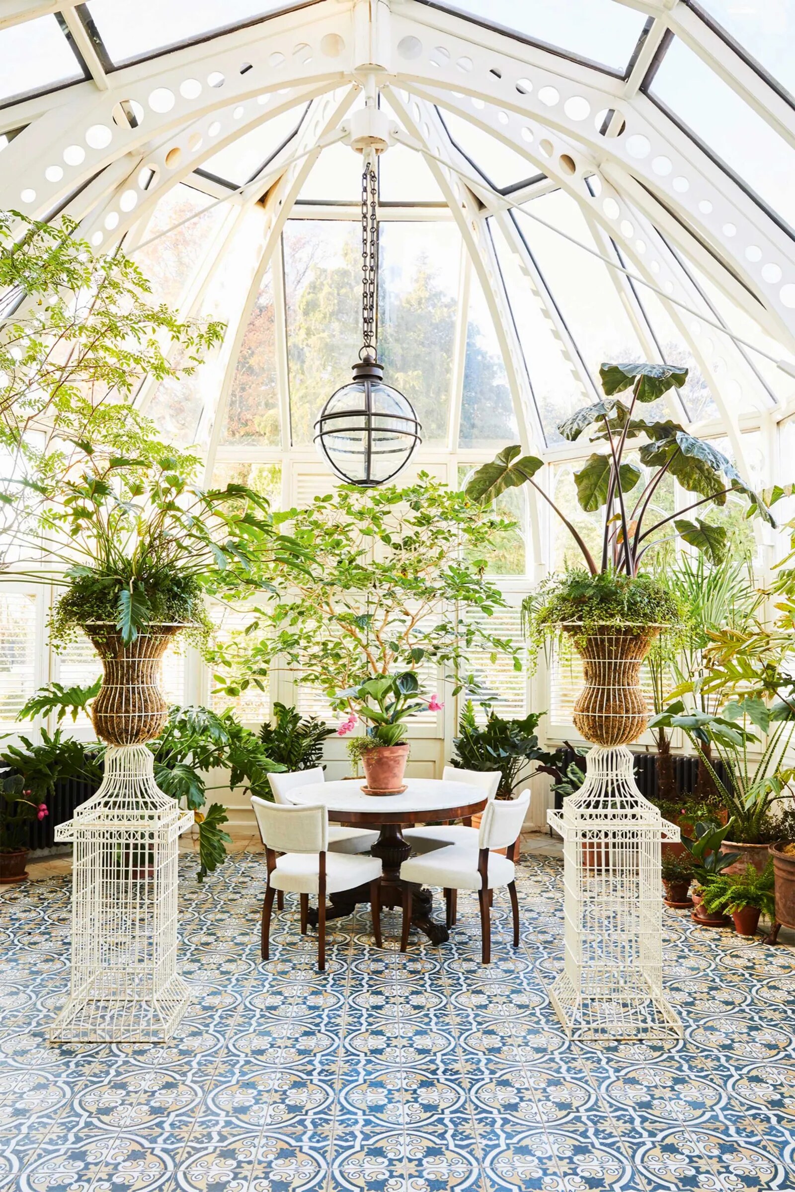 Oakley Court &mdash; Victorian glasshouse with patterned tiled floor